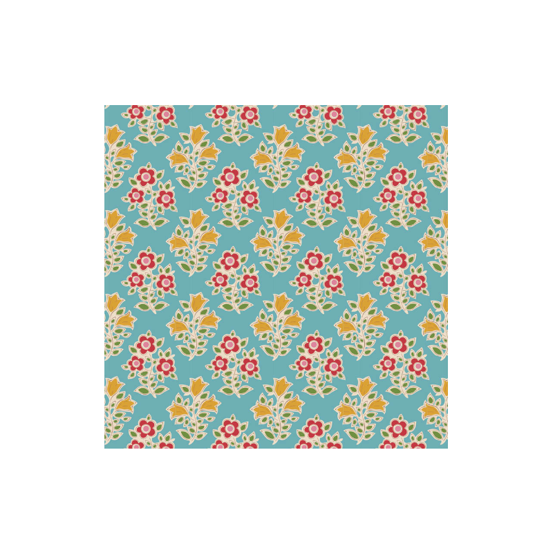 Farm Flowers Teal