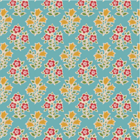 Farm Flowers Teal